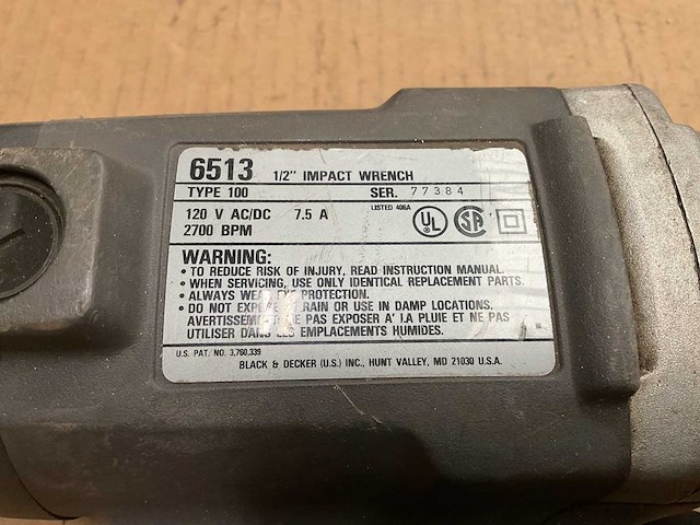 Black & decker bulldawg 6513 100 slagmoersleutel - afbeelding 5 van  5