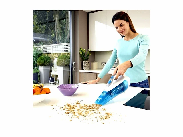 Black & decker wda315j zakloos blauw, wit handstofzuiger - afbeelding 2 van  5