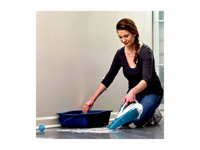 Black & decker wda315j zakloos blauw, wit handstofzuiger - afbeelding 4 van  5