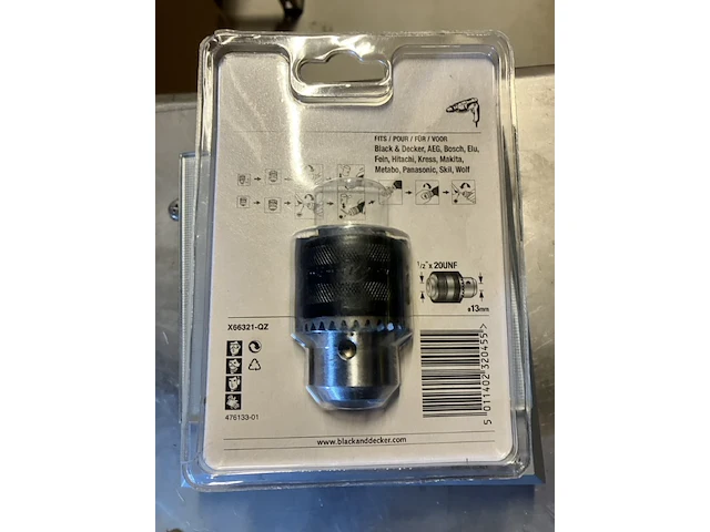 Black en decker boorkop met sleuteltje 13mm - afbeelding 5 van  5