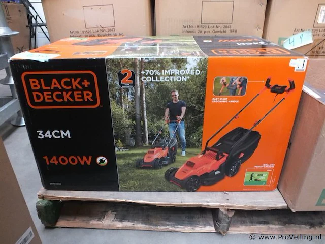 Black en decker grasmaaier 34 cm - afbeelding 1 van  1