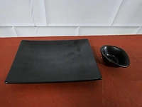 Black rock grill - porselein bord en schaal-set (20x) - afbeelding 1 van  4
