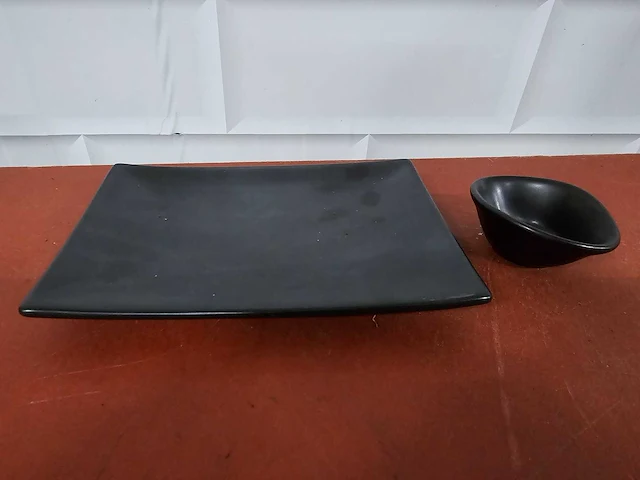 Black rock grill - porselein bord en schaal-set (20x) - afbeelding 2 van  4