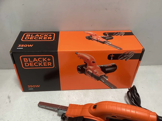 Black+decker ka900e 350w powerfile bandschuurmachine met accessoires | 13mm arm | 3 schuurbanden - ka900e-qs - afbeelding 4 van  4