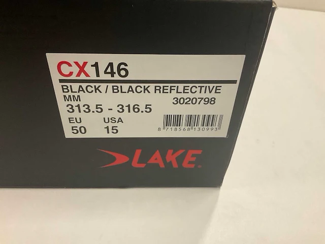 Blake cx146 wielrenschoenen reflecterend zwart maat 50 - afbeelding 3 van  3