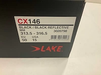 Blake cx146 wielrenschoenen reflecterend zwart maat 50 - afbeelding 3 van  3