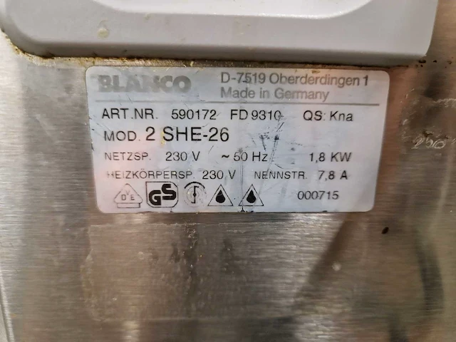 Blanco - 2 she-26 - mobiele bordenverwarmer - afbeelding 3 van  3