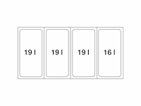 Blanco flexon ii low 90/4 afvalemmer voor 90 cm brede onderkasten 3 x 19 liter en 1 x 16 liter - afbeelding 3 van  6