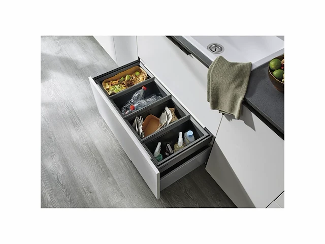 Blanco flexon ii low 90/4 afvalemmer voor 90 cm brede onderkasten 3 x 19 liter en 1 x 16 liter - afbeelding 4 van  6