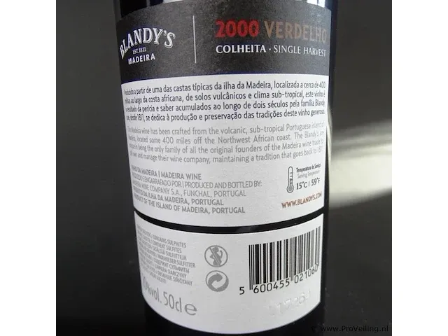 Blandy's verdelho madeira - afbeelding 4 van  5