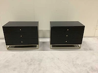 Blauground dressoir (2x)