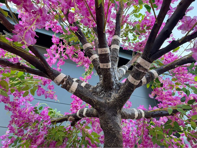 Blauwe regen kunstboom - afbeelding 2 van  11