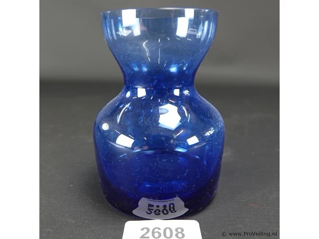 Blauwglazen vaas - afbeelding 1 van  5