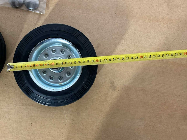 Blickle 200/50-100 rubber wiel (2x) - afbeelding 2 van  4