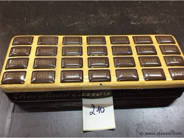Blikken doos chocolade carro's - afbeelding 1 van  2