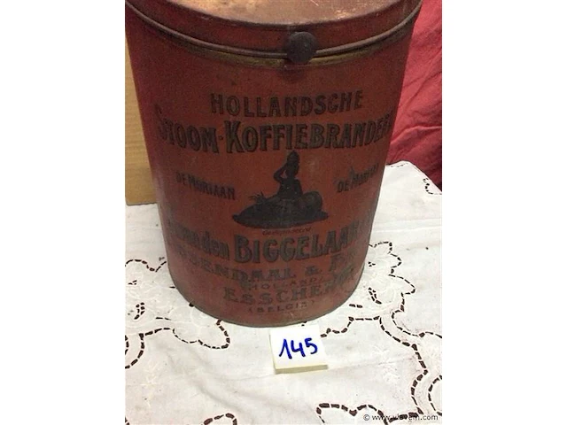 Blikken doos hollandse stoom koffiebranderij - afbeelding 2 van  4