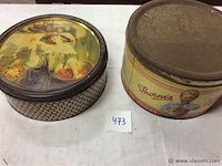 Blikken dozen 2stuks - afbeelding 1 van  3