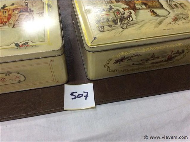 Blikken dozen 2stuks - afbeelding 2 van  3