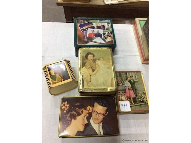 Blikken dozen royals 5stuks - afbeelding 1 van  2