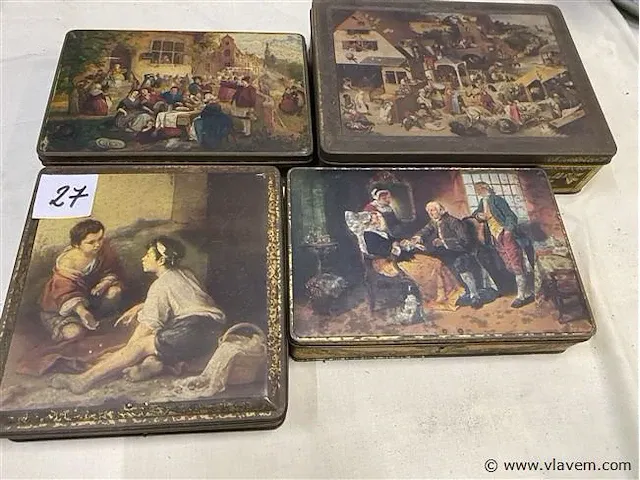 Blikken dozen taferelen - afbeelding 1 van  3