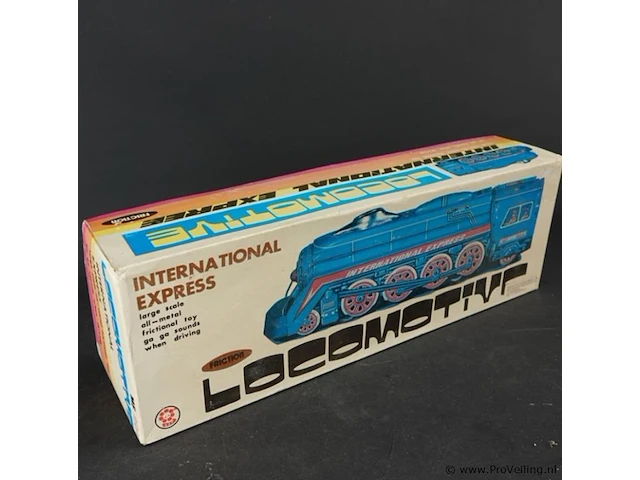 Blikken vintage mf 804 international express friction locomotive - afbeelding 5 van  5