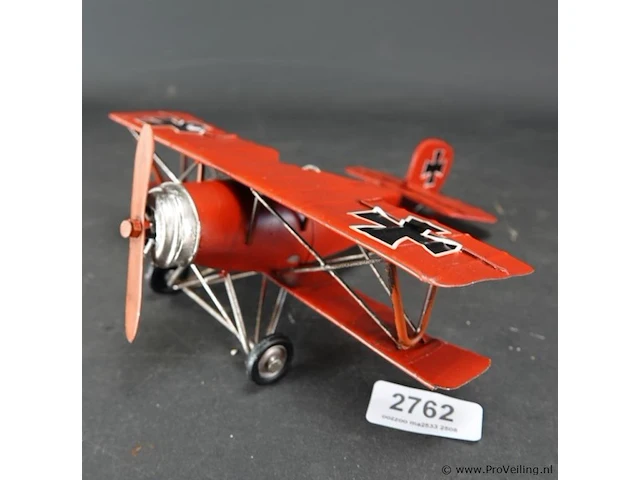 Blikken vliegtuig de red baron - afbeelding 2 van  5
