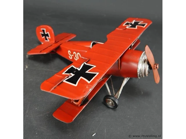 Blikken vliegtuig de red baron - afbeelding 4 van  5
