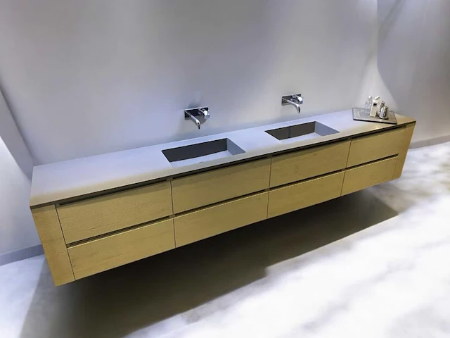 Bliss cargo 300x2x45 cm quartz grijs xxl wastafelblad - afbeelding 1 van  8