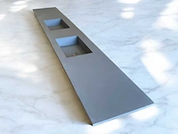 Bliss cargo 300x2x45 cm quartz grijs xxl wastafelblad - afbeelding 2 van  8