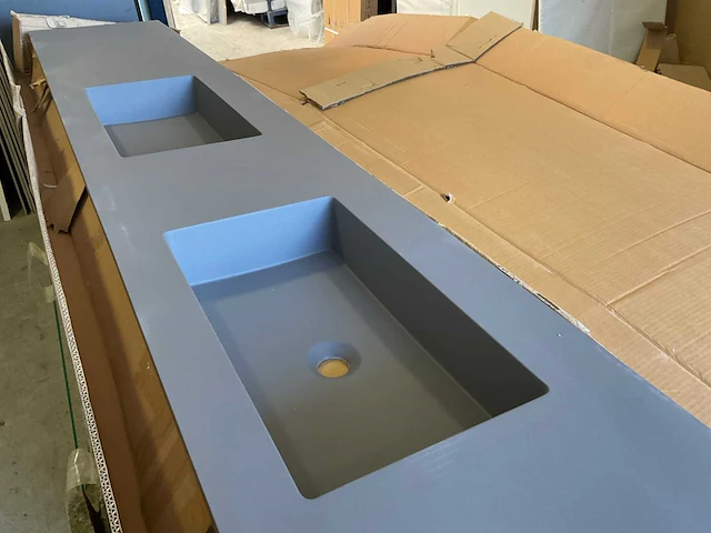 Bliss cargo 300x2x45 cm quartz grijs xxl wastafelblad - afbeelding 3 van  8