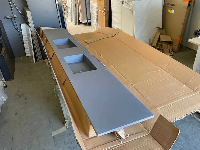 Bliss cargo 300x2x45 cm quartz grijs xxl wastafelblad - afbeelding 6 van  8