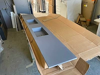 Bliss cargo 300x2x45 cm quartz grijs xxl wastafelblad - afbeelding 6 van  8