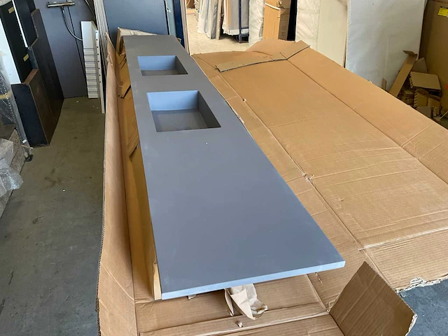 Bliss cargo 300x2x45 cm quartz grijs xxl wastafelblad - afbeelding 7 van  8
