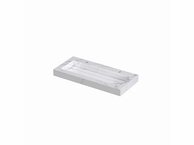 Bliss invia wastafel 241,7cm statuano wit glans - afbeelding 1 van  3