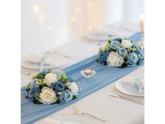 Bloem centerpieces voor tafels bruiloft - afbeelding 2 van  4
