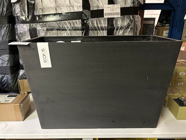 Bloembak 60x26x40 ecopots, paris, antraciet - afbeelding 1 van  3