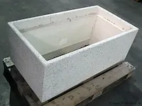 Bloembakken van beton - kleur genuanceerd en licht genuanceerd - 110x59x45cm - 2 stuks - afbeelding 2 van  6