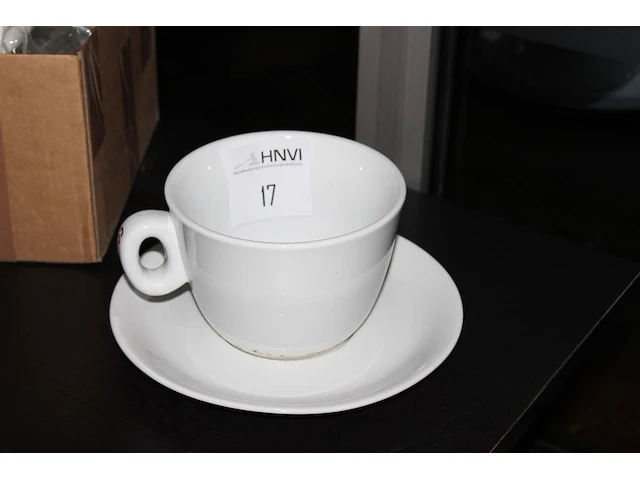 Bloempot koffiekop en schotel xl. - afbeelding 1 van  2