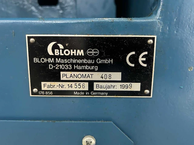 Blohm - 1999 - planomat 408 - vlakslijpmachine - afbeelding 2 van  15