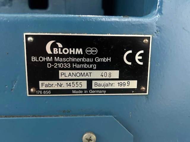 Blohm - 1999 - planomat 408 - vlakslijpmachine - afbeelding 5 van  19