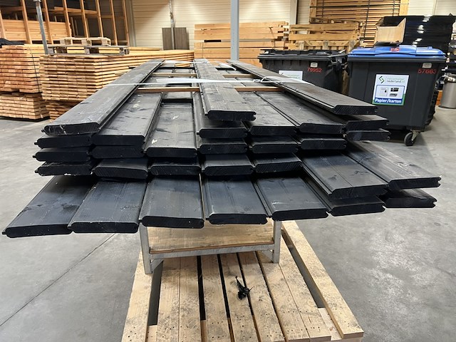 Blokhut profiel, zwart gespoten - afbeelding 2 van  6