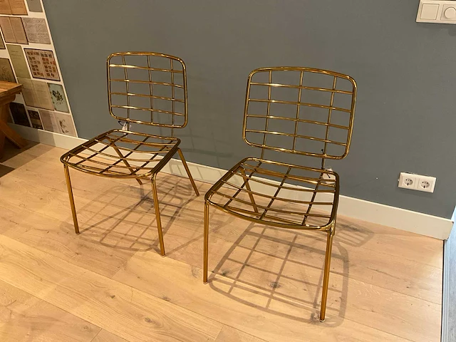 Bloomingville mesh eetkamerstoel (2x) - afbeelding 1 van  2