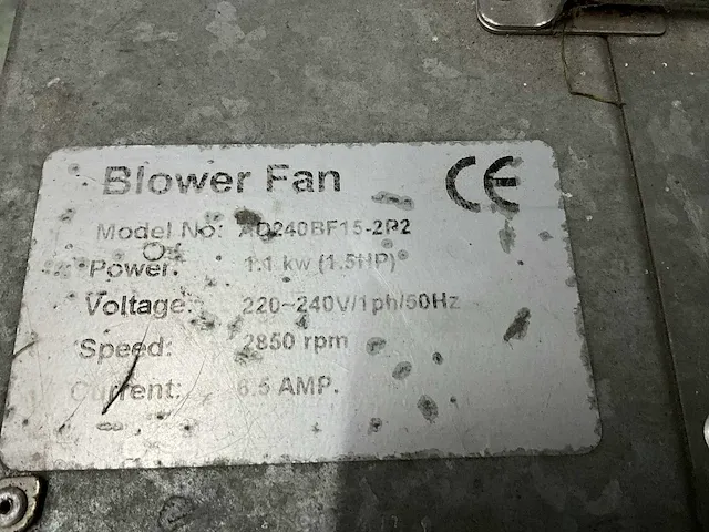 Blower fan ad240bf15-2p2 blower - afbeelding 4 van  4