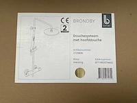 Blue label opbouw douche geborsteld goud - afbeelding 2 van  5