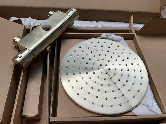 Blue label opbouw douche geborsteld goud - afbeelding 3 van  5