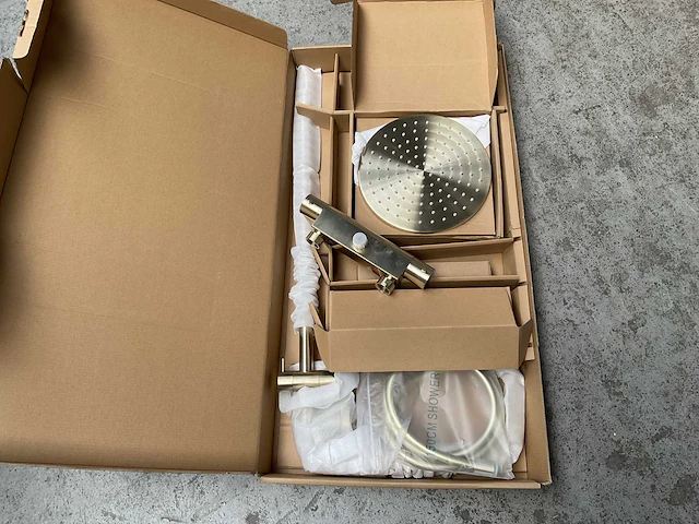 Blue label opbouw douche geborsteld goud - afbeelding 5 van  5