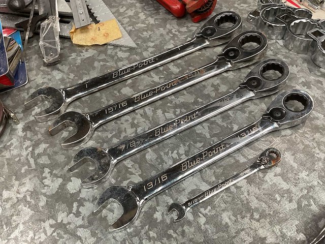 Blue-point verschillende steekratelsleutels (5x) - afbeelding 1 van  3