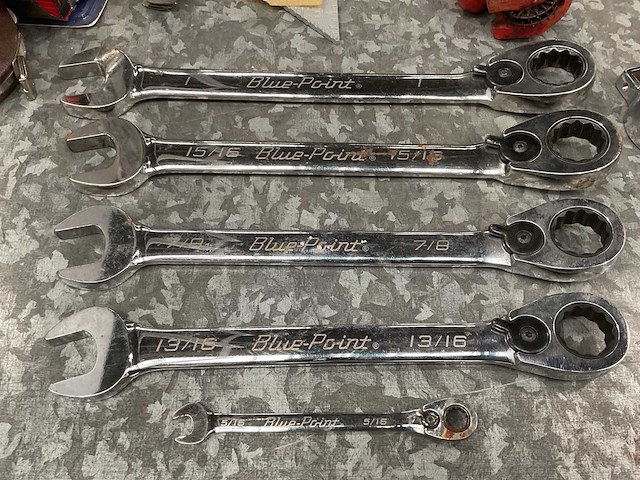 Blue-point verschillende steekratelsleutels (5x) - afbeelding 2 van  3