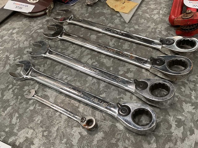 Blue-point verschillende steekratelsleutels (5x) - afbeelding 3 van  3