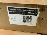 Blue stone dubbel wastafel 140cm - afbeelding 2 van  3